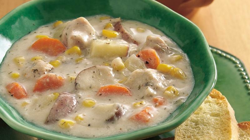 Slow-Cooker Dill-Turkey Chowder