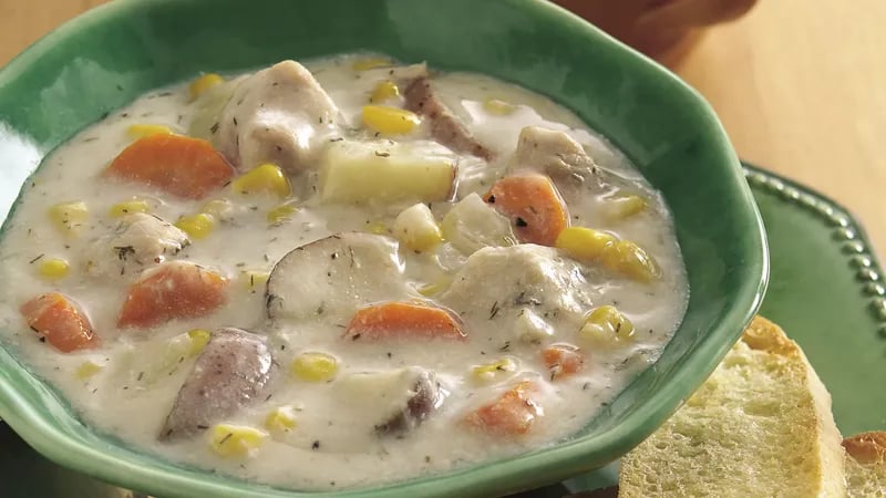 Slow-Cooker Dill-Turkey Chowder