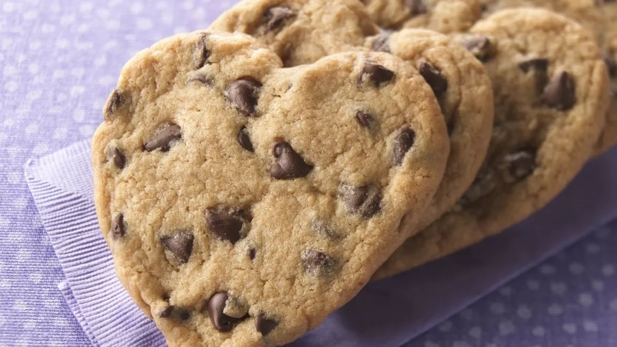 Chocolate Chip Heart Cookies