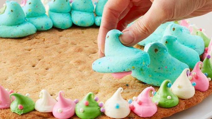 Chocolate Chip Pan Cookie Recipe : Spring Peeps Bunny Cookie