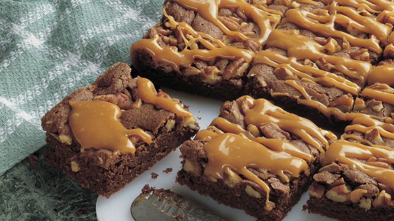 Gooey Caramel-Pecan Brownies