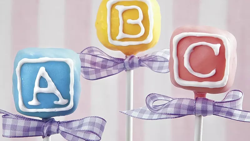 Baby Block Cake Pops