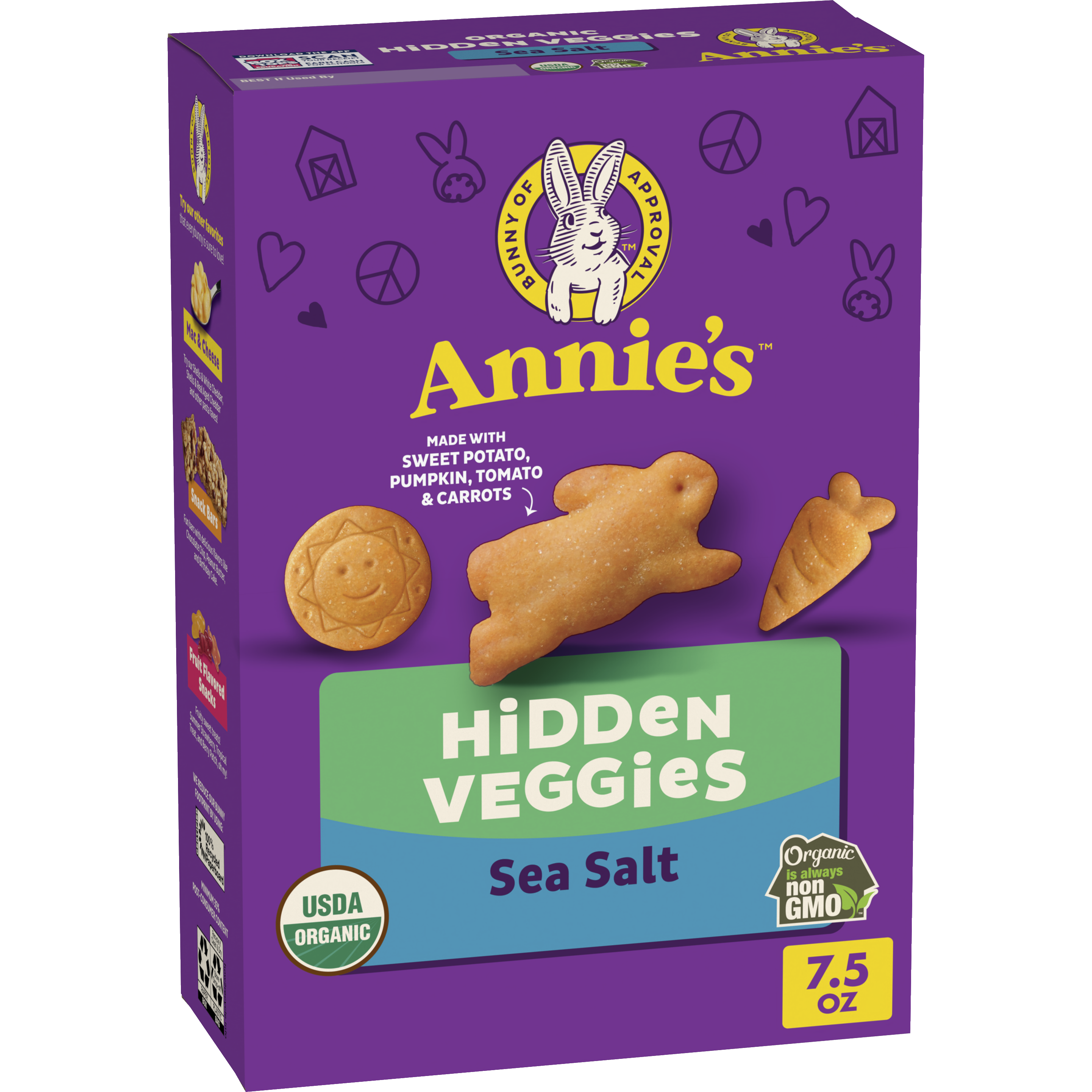 Annie's US | Organic Sea Salty Crackers with Hidden Veggies