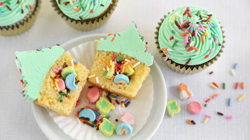 Surprise-Inside St. Paddy's Day Cupcakes