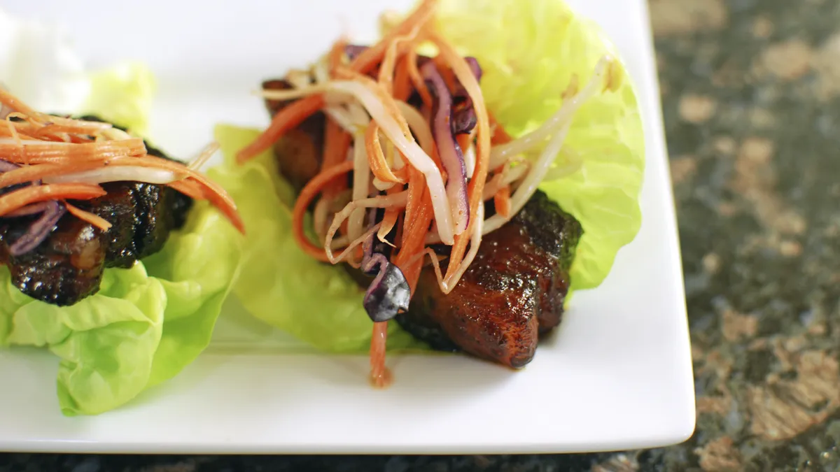 Pork Belly Lettuce Bites