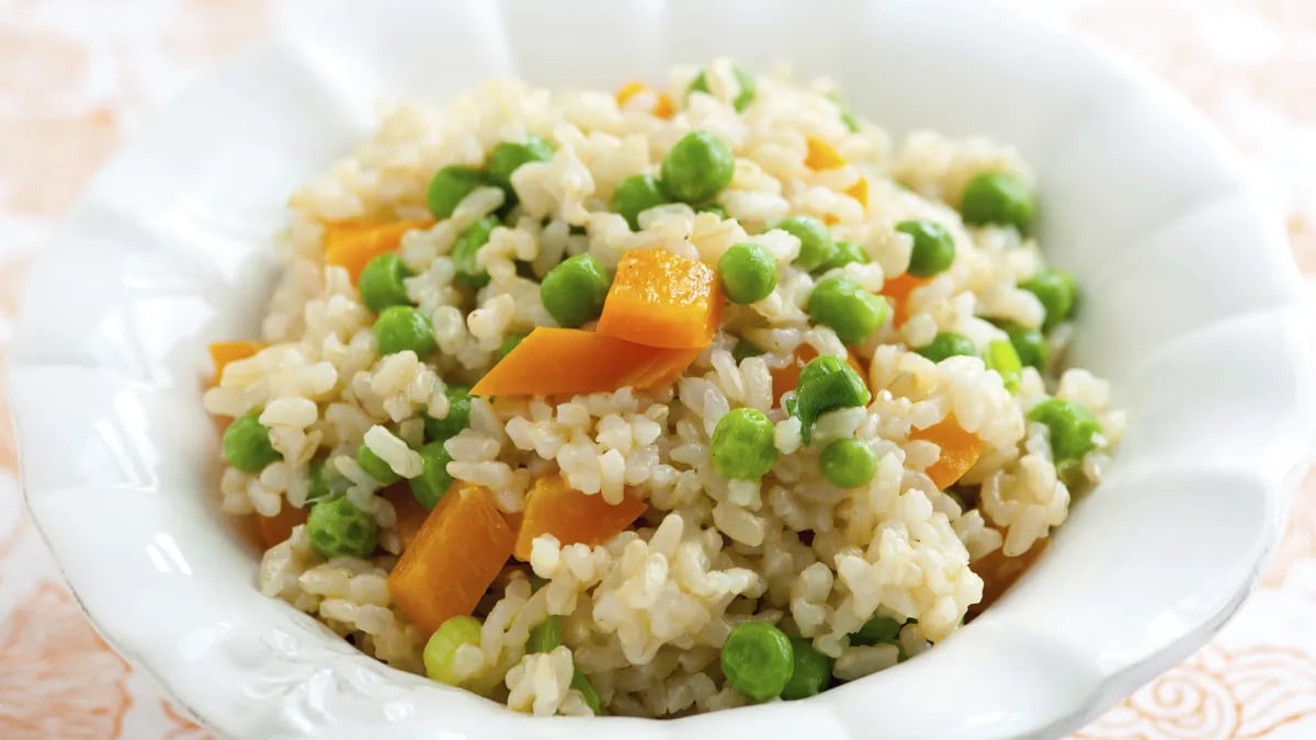 Buttered Rice with Peas