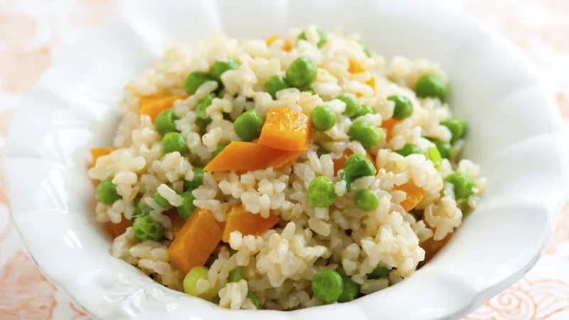 Buttered Rice with Peas