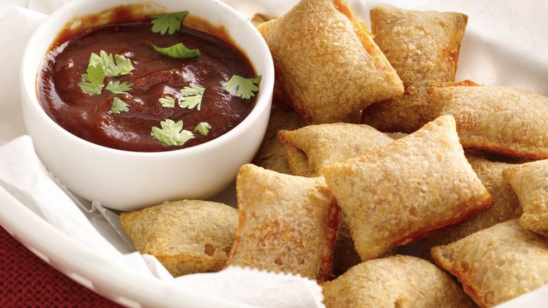 Spicy Barbecue Dip and Pizza Rolls