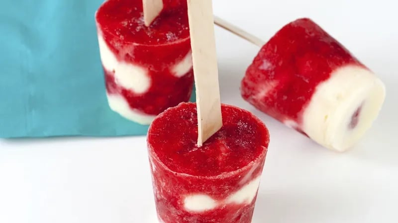 Strawberries and Cream Pops