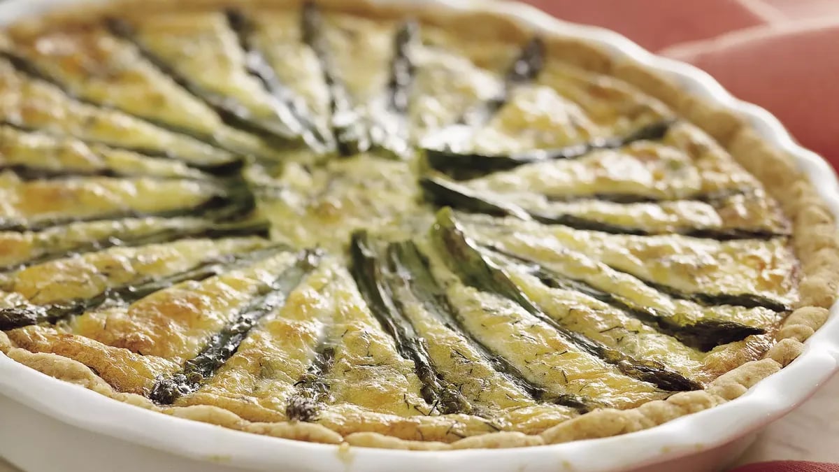 Smoked Salmon and Asparagus Quiche