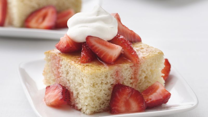 Skinny Strawberry Shortcake Squares