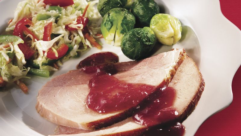 Baked Ham with Zesty Cranberry Sauce