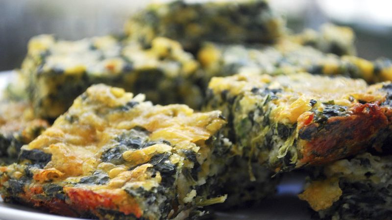 Mom’s Spinach Cheese Squares