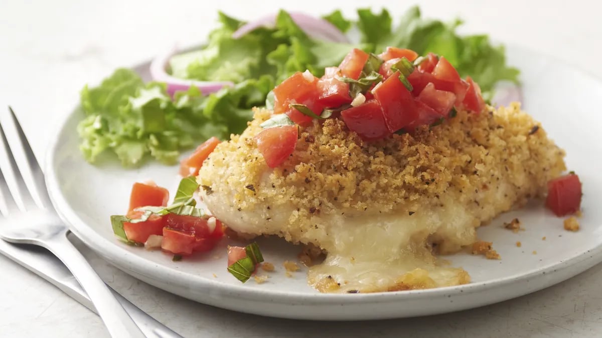 Bruschetta-Topped Cheesy Chicken