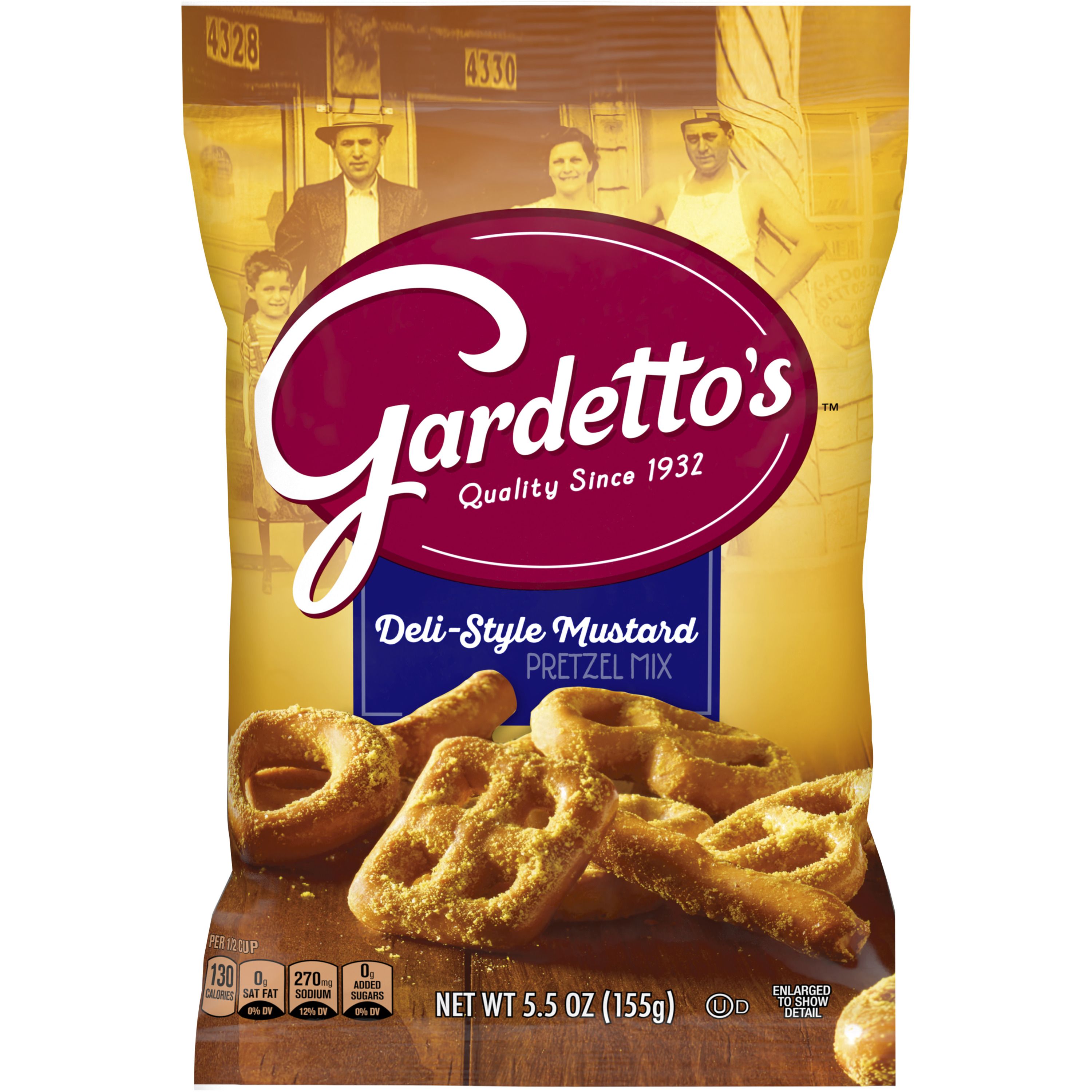 Front - 3D Gardetto's Salty Snack Mix Bag Deli-Style Mustard 7/5.5 oz