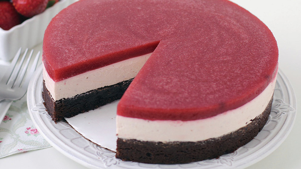 Ruby Chocolate Strawberry Mousse Cake