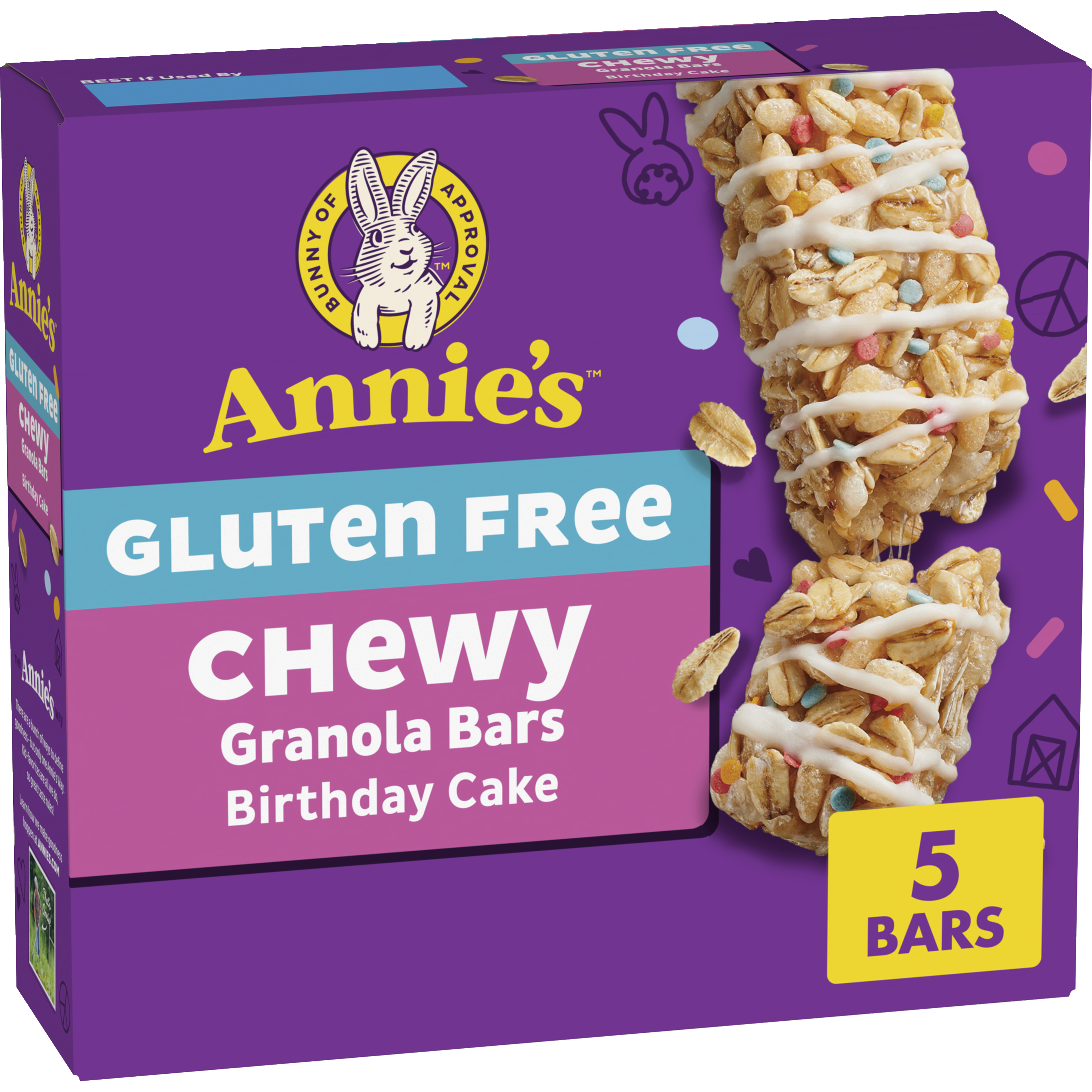 Annie Annie's US | Gluten Free Birthday Cake Chewy Granola Bars