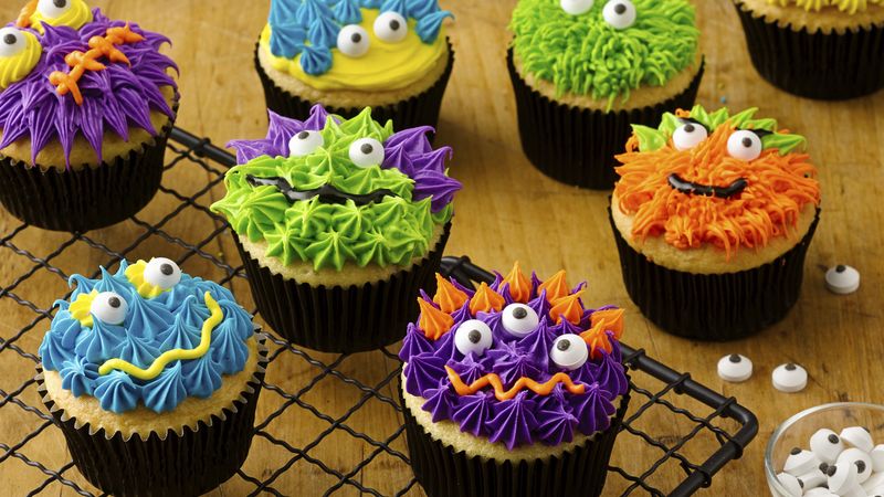 Scary Monster Cupcakes
