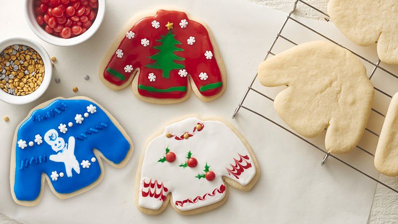 Ugly Christmas Sweater Sugar Cookies