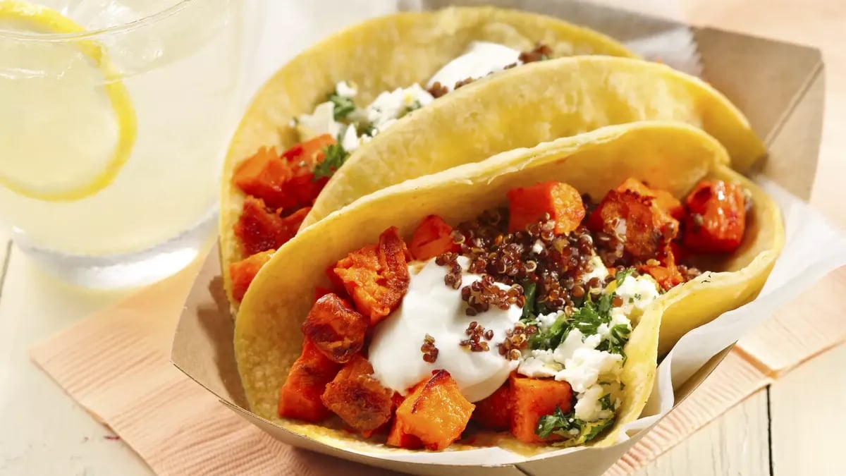 Gluten-Free Harissa Roasted Sweet Potato Tacos