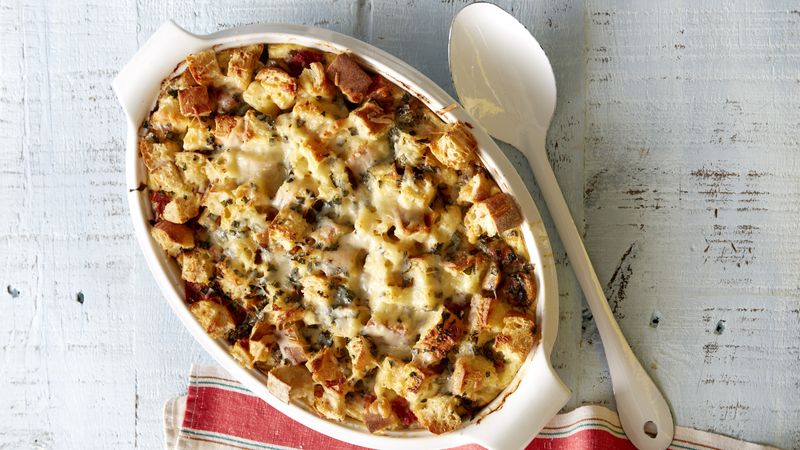 Tomato Basil Vegetable Strata | Muir Glen