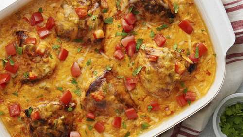 Smothered Chicken Queso Casserole