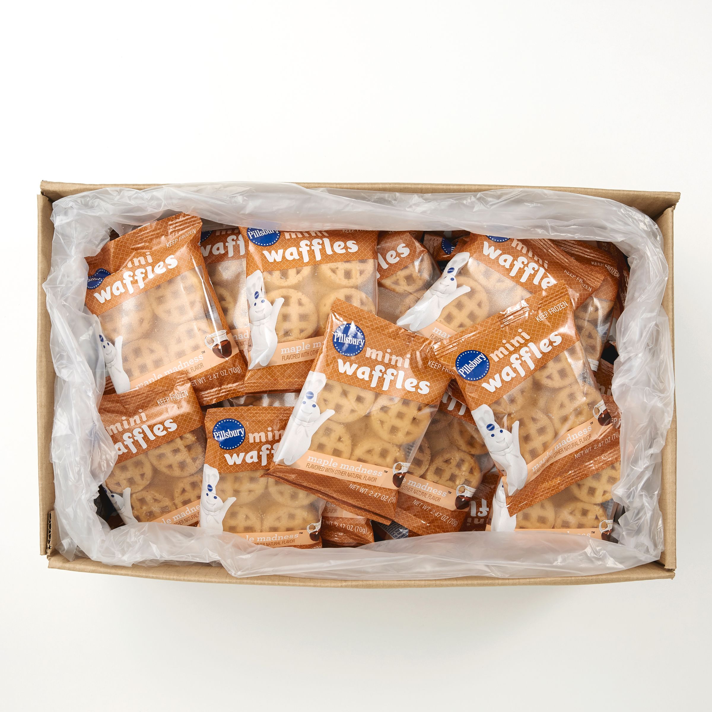  Styled Pillsbury Frozen Meals Mini Waffles Single Serve Pouch Maple Madness 72/2.47 OZ
