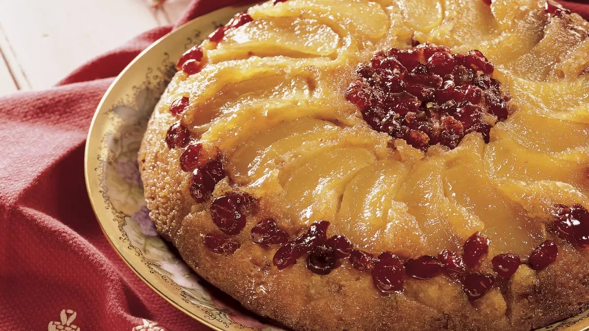 Apple Cranberry Upside-down Cake