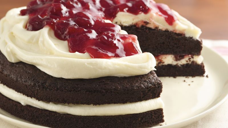 Gluten-Free Cherries and Cream Devil's Food Cake