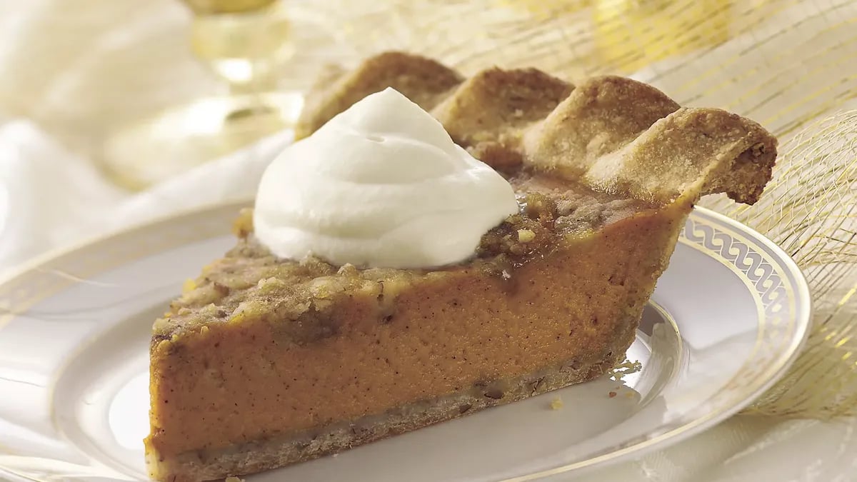 Pecan-Crusted Pumpkin Pie