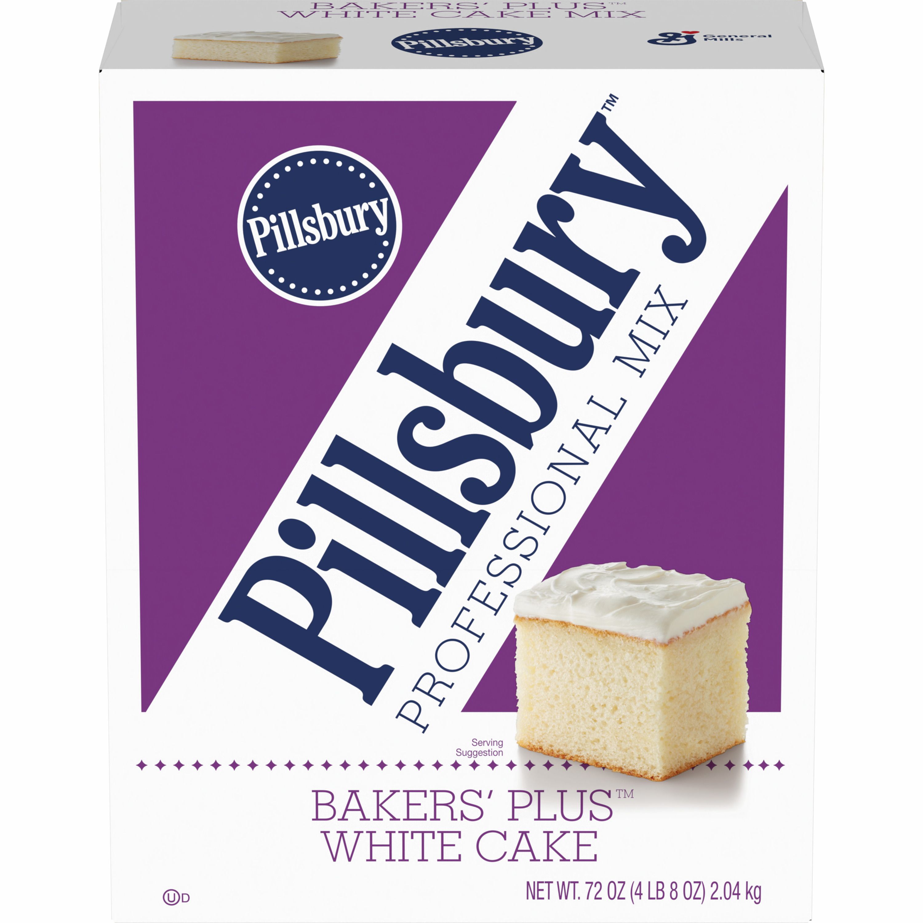 Front - 3D Pillsbury(TM) Value Bakers' Plus(TM) Cake Mix White (6ct) 4 lb 8 oz