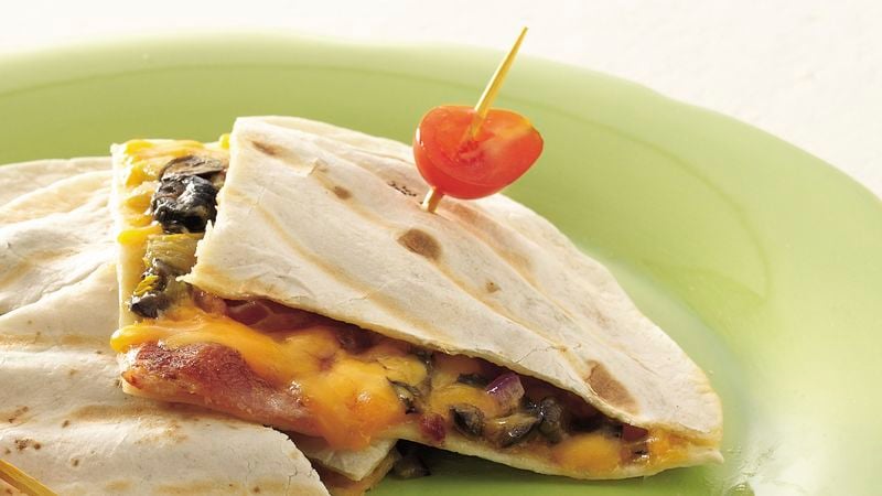 Chile, Cheese and Bacon Quesadillas
