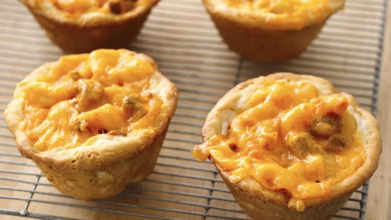 Chili and Cheese Mini Pasta Pies