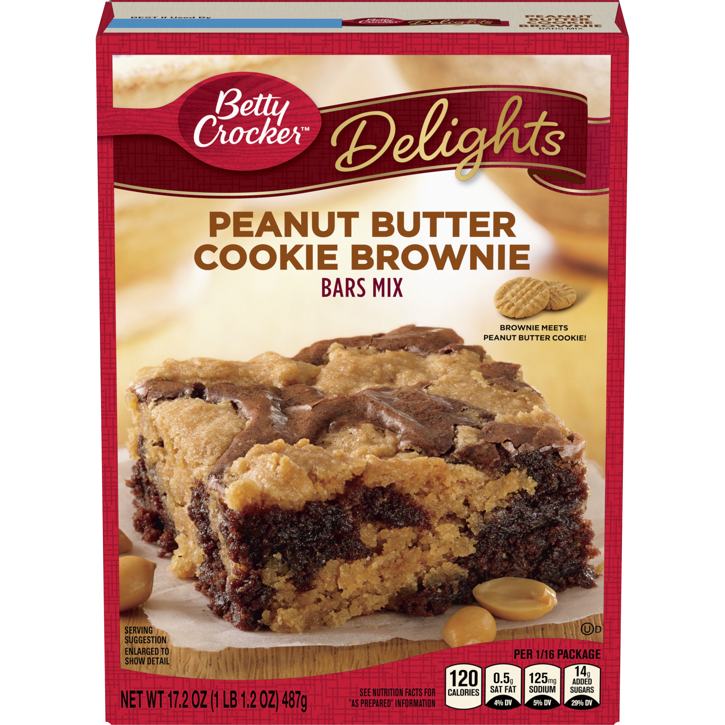 Betty Crocker™ Peanut Butter Cookie Brownie Bar Mix - Front