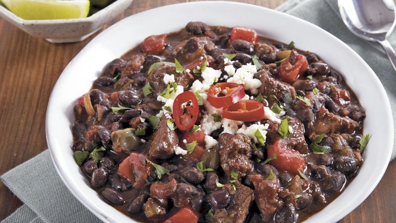 Slow-Cooker Sirloin and Black Bean Chil