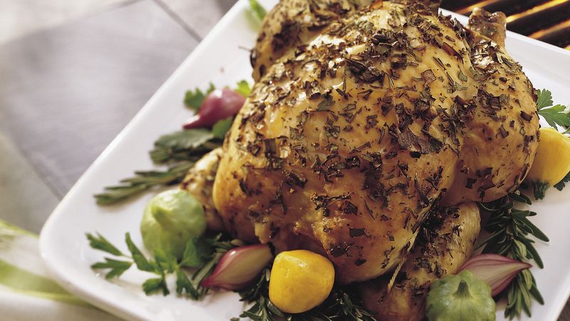 Grilled Whole Chicken with Herbs