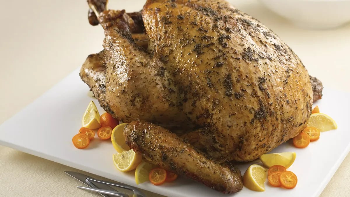 Sage- and Oregano-Rubbed Turkey with Honey-Lemon Glaze