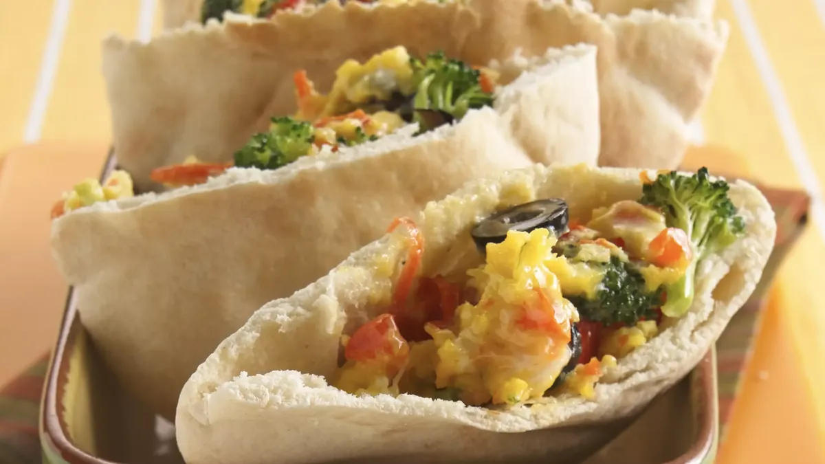 Scrambled Egg and Veggie Pockets