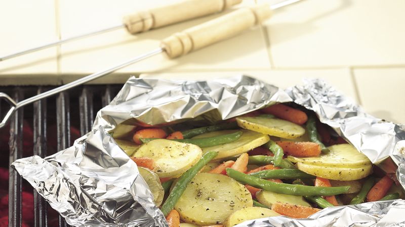 Grilled Garden Vegetable Medley Foil Pack Recipe 