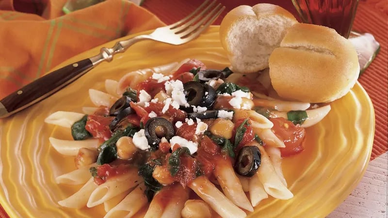 Mediterranean Penne Pasta and Beans