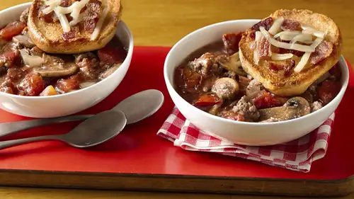 Bacon Mushroom Swiss Cheeseburger Soup-image