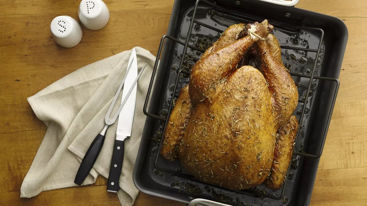 Herb-Scented Roast Turkey with Cornbread Stuffing