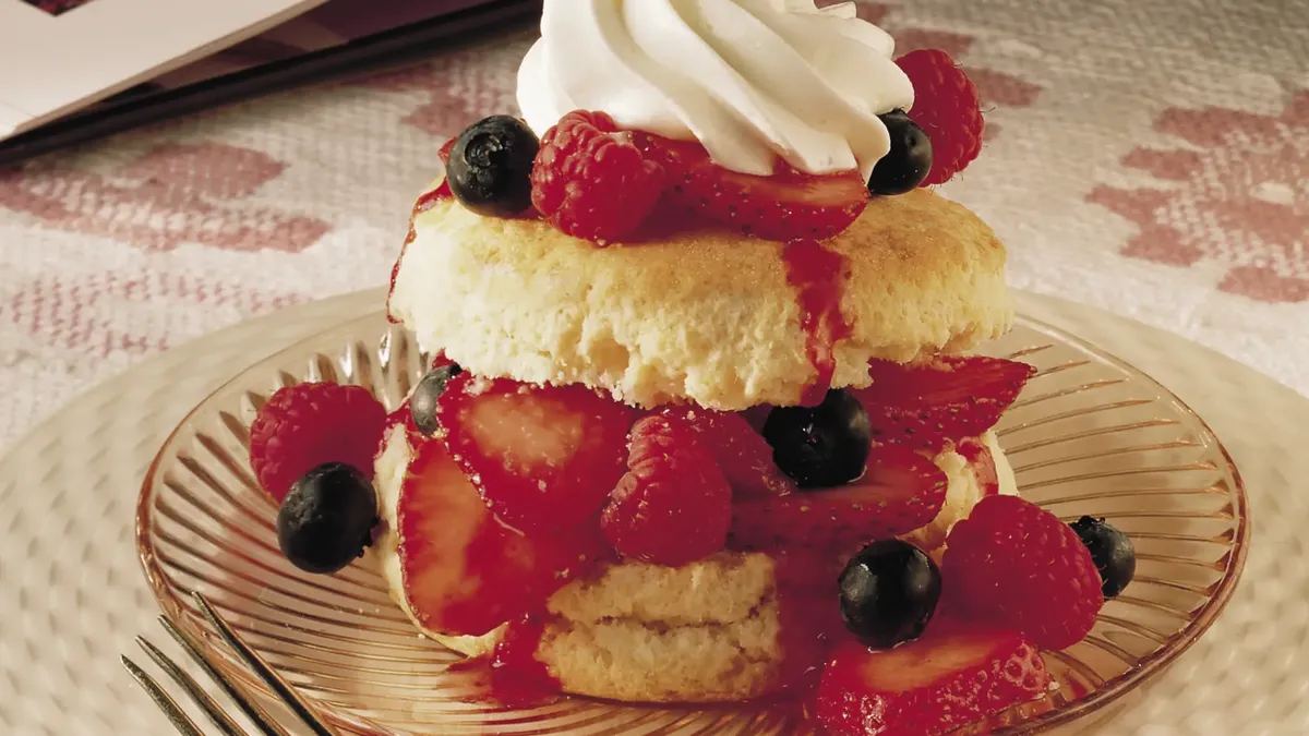 Three-Berry Shortcakes