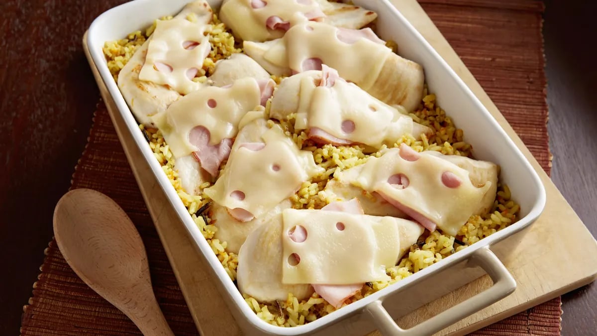 Chicken Cordon Bleu and Rice Casserole