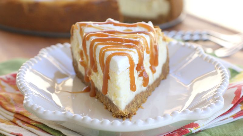Vanilla Cheesecake with Salted Caramel