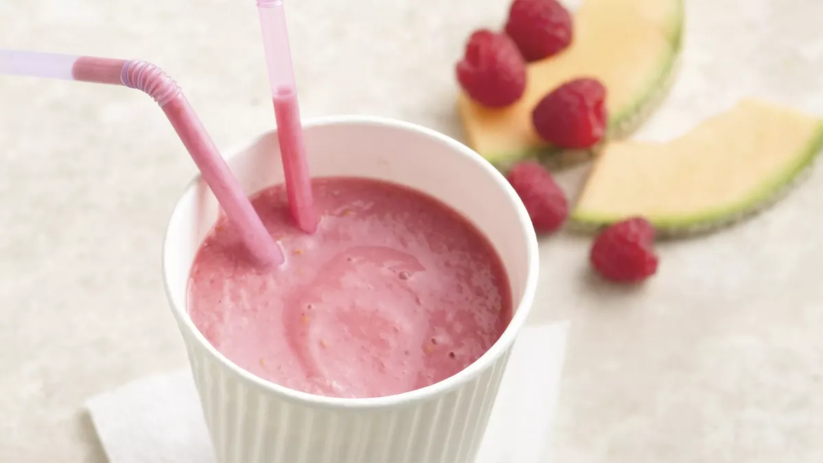 Melon-Raspberry Smoothies