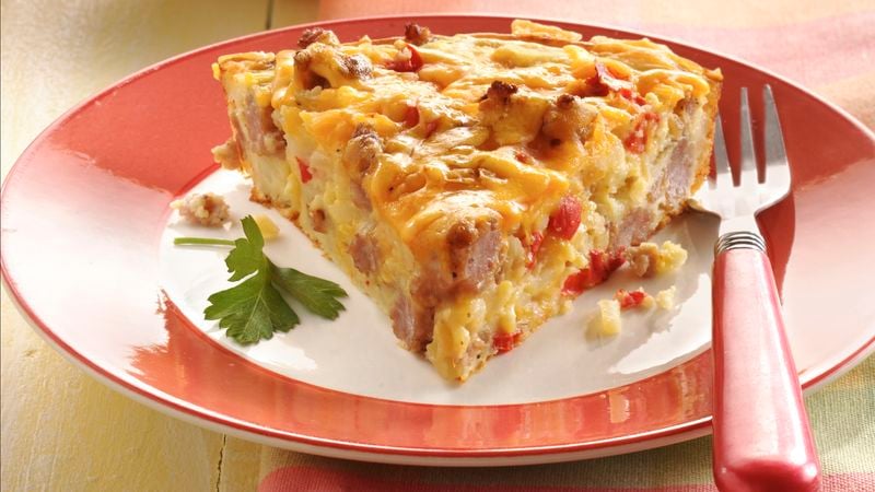 Impossibly Easy Sausage Breakfast Pie