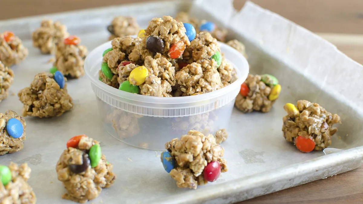 Monster Cookie Granola Bites