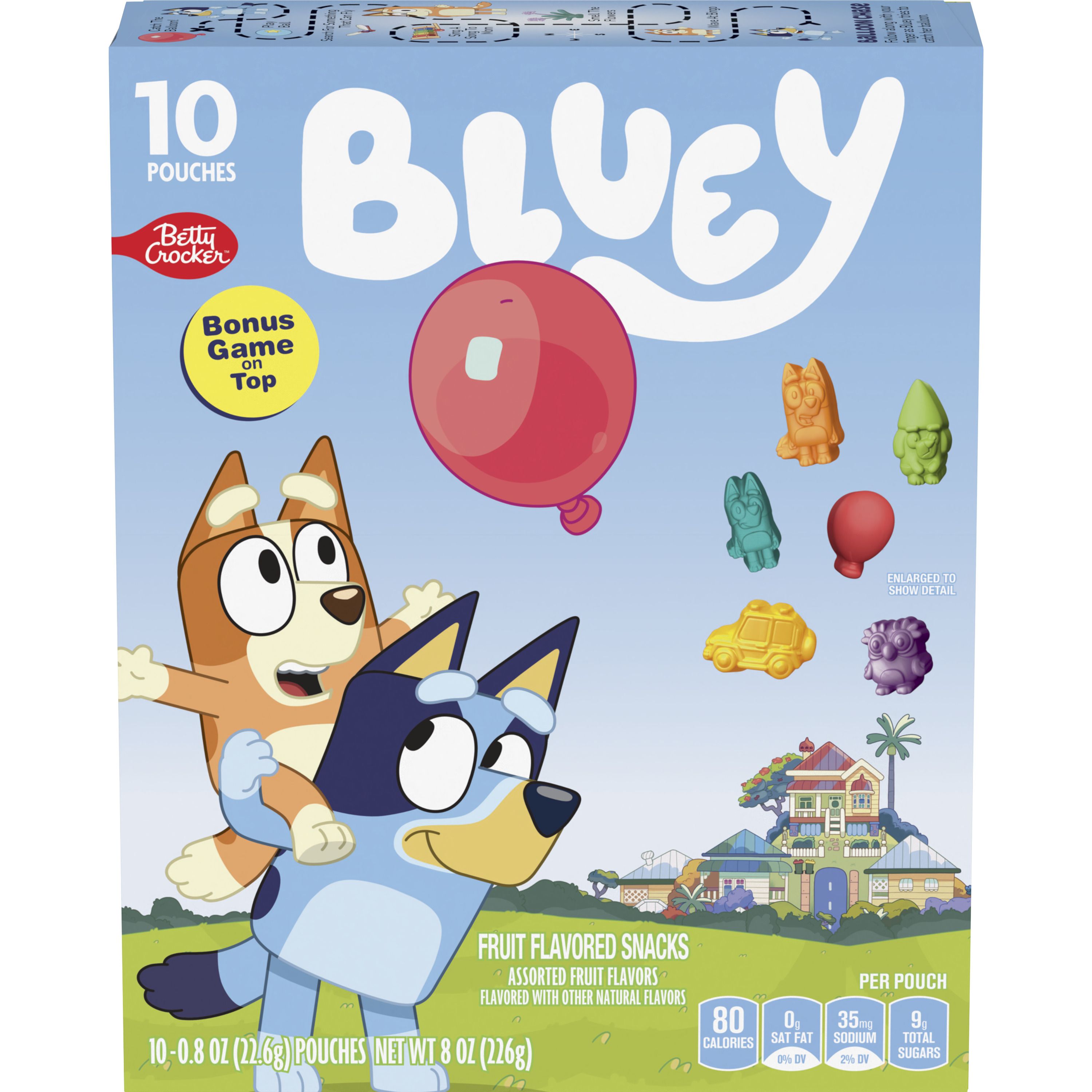 Bluey Fruit Flavored Snacks, Treat Pouches, Gluten Free, 10 ct - Front