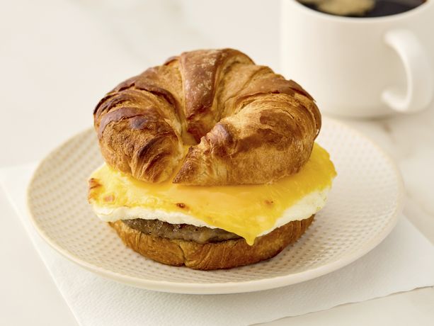 Sausage, Egg and Cheese Croissant Sandwich - Speed Cook